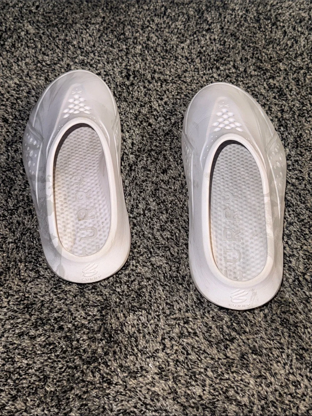 Under Armour Curry FoamTro Men’s Size 9 White Slides Stephen Curry 3028394